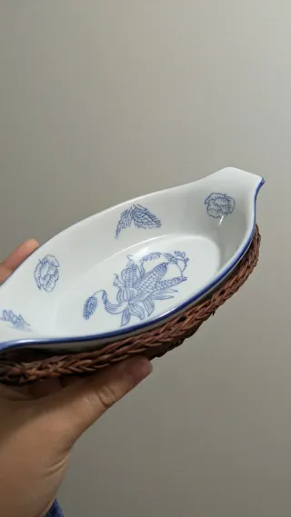 Vassoio ovale con cestino marescialla