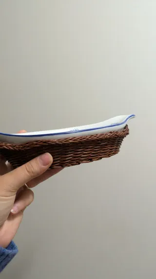 Vassoio ovale con cestino marescialla