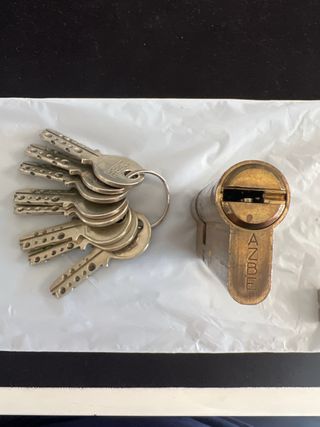 Bombín Cerradura Cilindro Multipunto + 8 Llaves