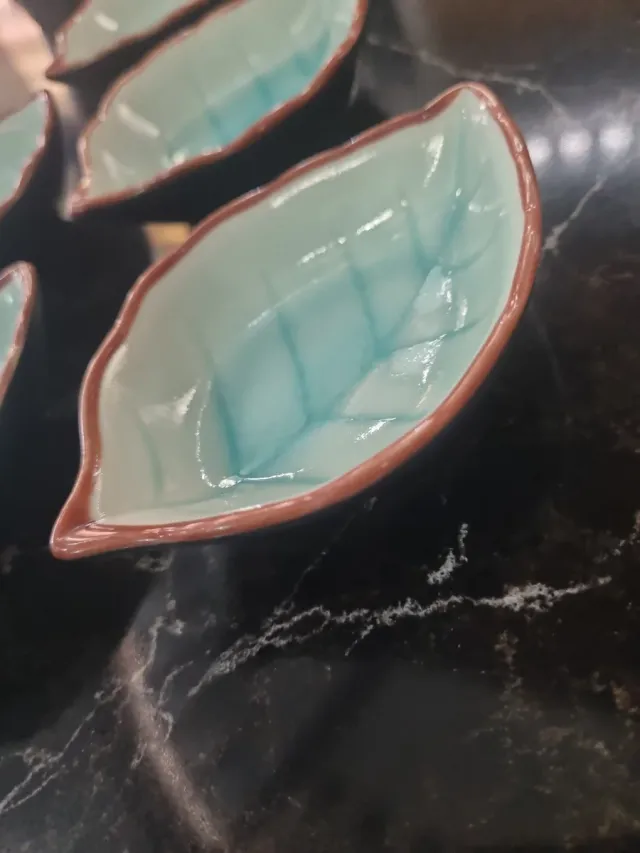 Set 6 Ciotoline Foglia Ceramica