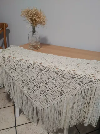 Mantón Flamenco Medieval Beige