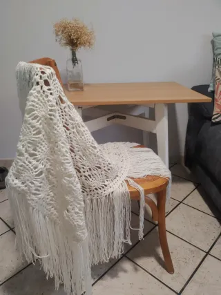 Mantón Flamenco Medieval Beige