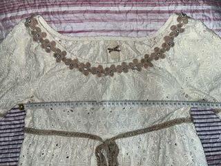 Blusa boho blanca encaje floral