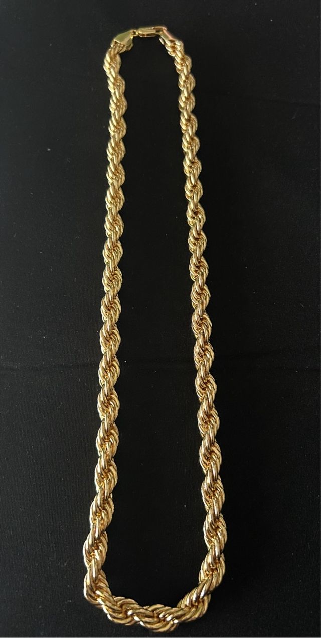 Cadena Oro Laminado Acero 60cm 8mm