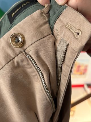Pantalón Massimo Dutti Extra Fit Slim Beige
