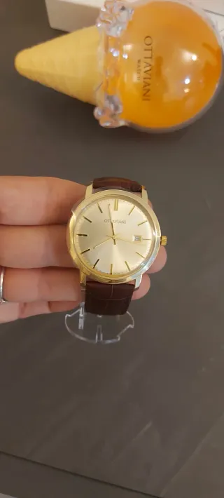 Orologio Ottaviani Uomo Oro Pelle Marrone