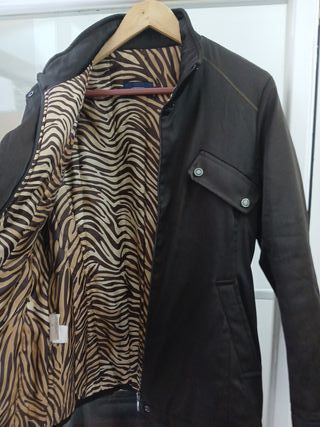 Chaqueta Cortefiel Marrón con Cinturón