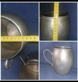 Olla vintage de aluminio