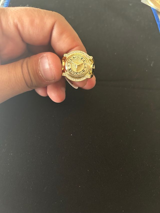Anillo Mercedes Oro Laminado 18k Acero