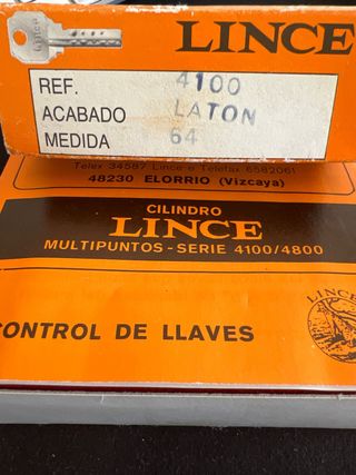 Cilindro Lince Multipuntos + 3 llaves
Marca Lince