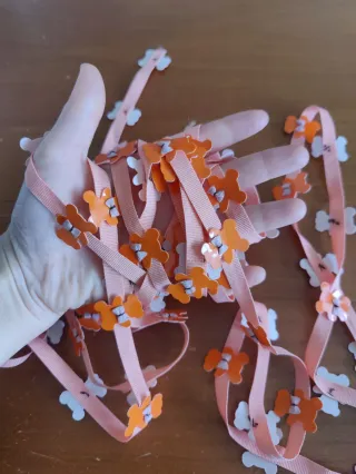 Nastro Passamaneria arancione con orsetti