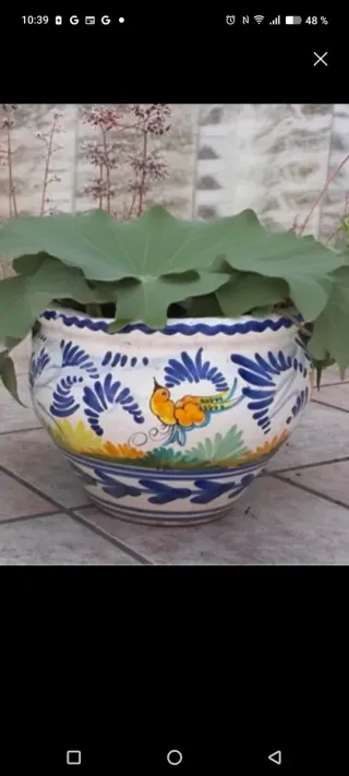 ##OFERTA##MACETERO DE CERÁMICA PINTADO A MANO.