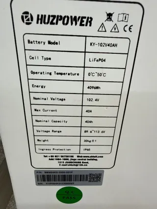 Inversor y Baterías Huzpower con 3 baterías a estr