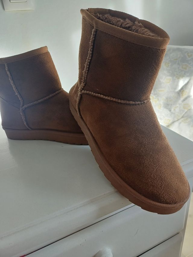 Botas estilo zapatillas mujer marrones