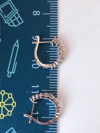 Pendientes Oro 375 (9k) con Diamantes