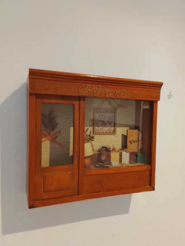Cuadro Diorama Librería Antiguo