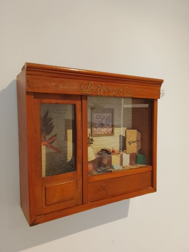 Cuadro Diorama Librería Antiguo