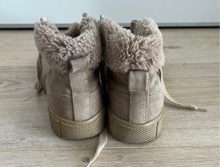 Botines Zara Piel Forro Borreguito T.39