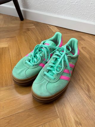 Adidas Gazelle Mujer Verde y Rosa