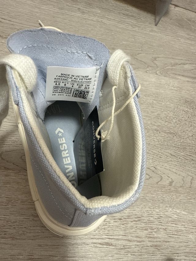 Converse plataforma azul