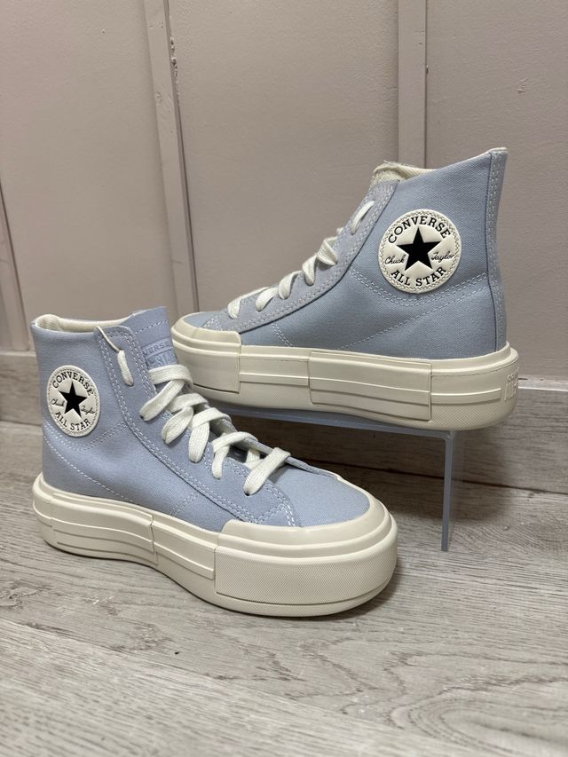 Converse plataforma azul