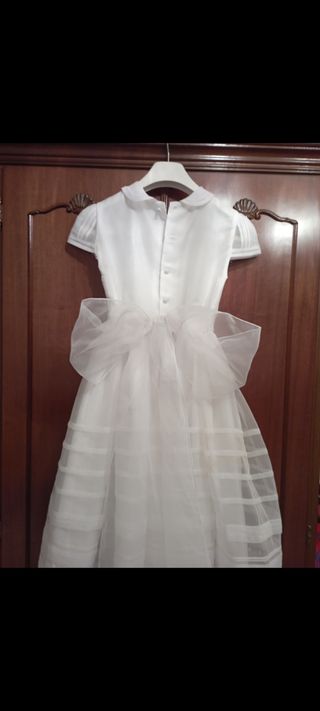 vestido de comunion   blanco con chaqueta