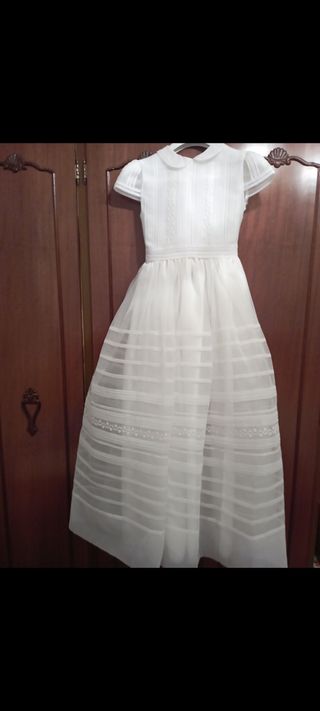 vestido de comunion   blanco con chaqueta
