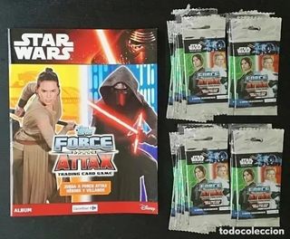 Album Star Wars Topps Force Attax + 50 sobres nuev