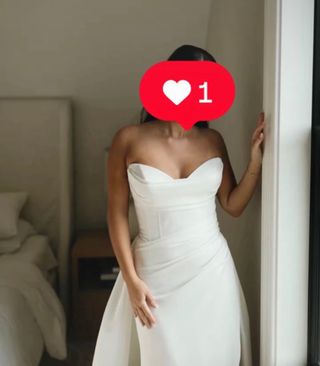 Vestido Novia Strapless Cola Desmontable