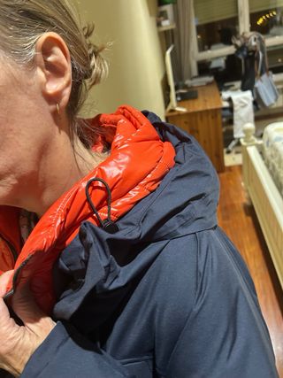 Parka larga Geox con capucha azul de invierno