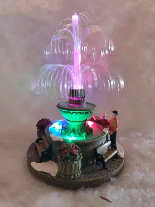 Fuente pueblo navideño