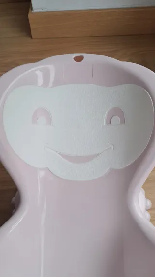 Asiento bañera bebé rosa