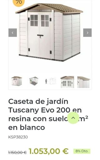 Caseta jardín Tuscany Evo 200 - 4m2