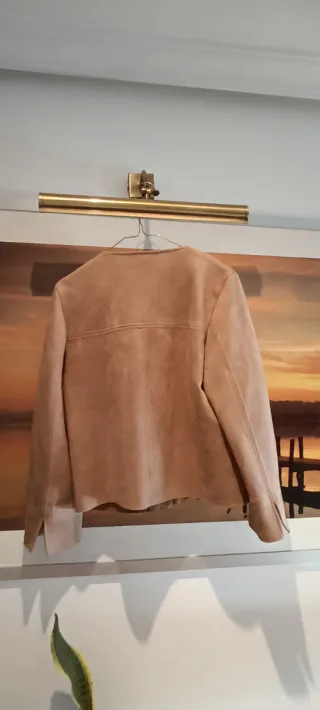 Chaqueta ante camel talla 38 como nueva