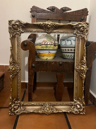Marcos Vintage Beige y Dorado