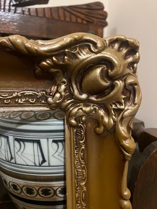Marcos Vintage Beige y Dorado