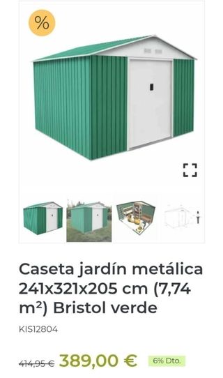 Caseta metálica Gardiun Bristol 7.47m²