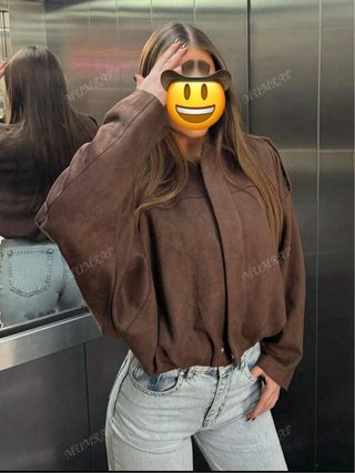 Chaqueta Bomber Marrón