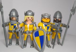 Playmobil Reyes y 2 Guardias Medievales