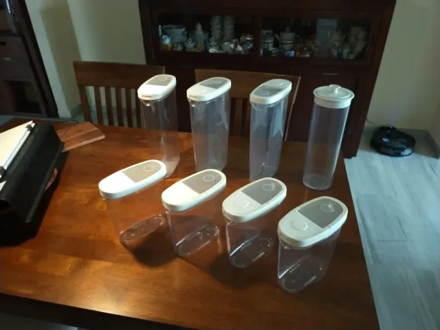 Set 10 Botes Cocina Plástico Transparente