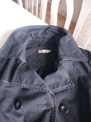 Gabardina Green Coast Negra Talla 42