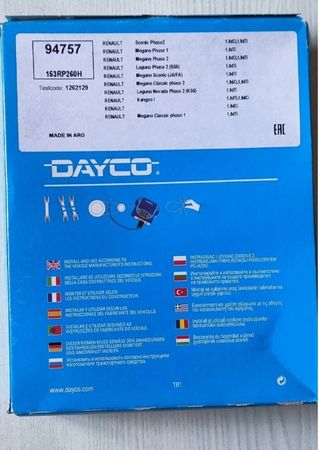 Cinghia distribuz Dayco 94757 RENAULT .