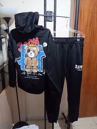 Conjunto Chándal Hombre ICON Negro