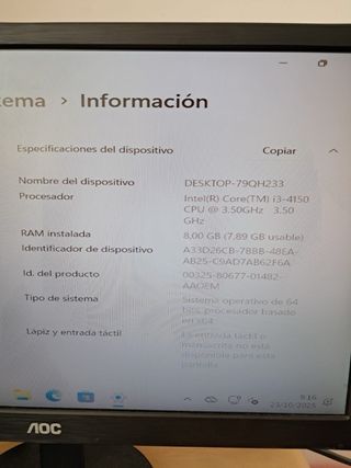 Placa base Gigabyte GA-H81M-S1 8gb ram