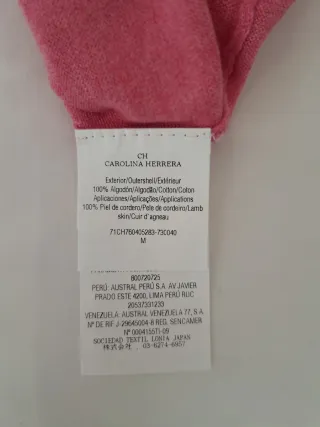 Jersey Carolina Herrera hombre Talla M