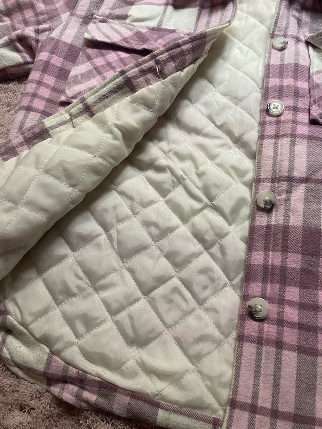 Sobrecamisa cuadros rosa 