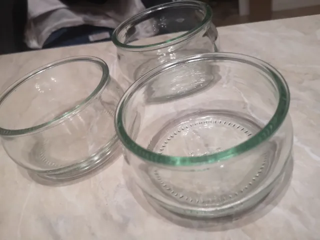 3 ciotoline in vetro