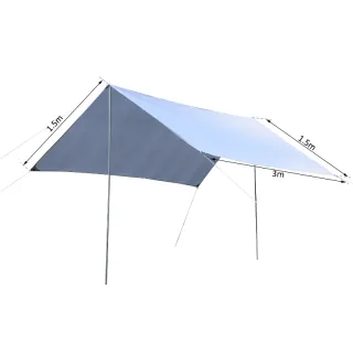 Carpa Refugio 3x3m Gris/Blanco
