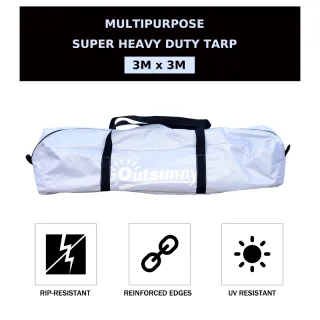 Carpa Refugio 3x3m Gris/Blanco