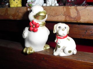 Papera Cane Ceramica Soprammobili Statuette Collez